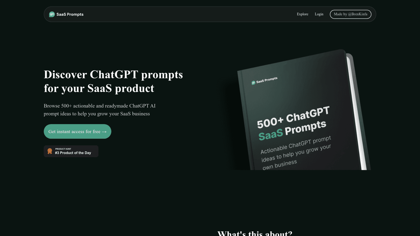 SaaS Prompts screenshot