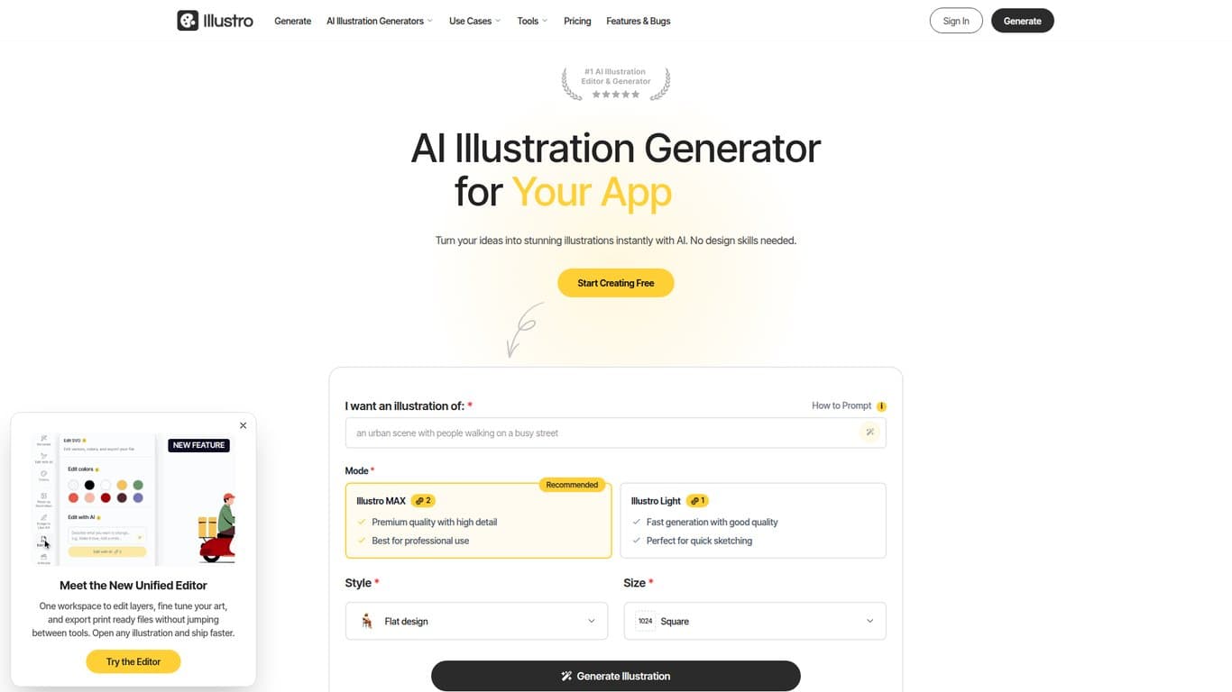 Illustro - AI Illustration Generator screenshot