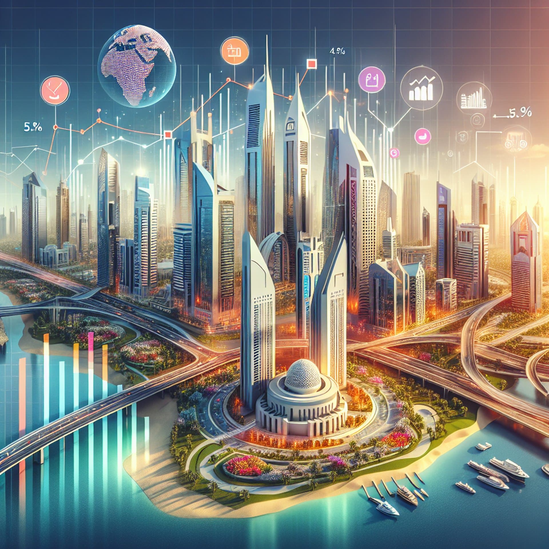Banner for UAE's Economy Soars: A 5.1% GDP Growth Powered by Non-Oil Sectors