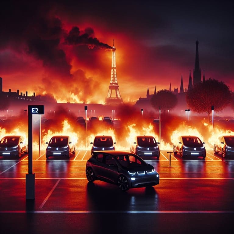 Banner for Arson Strikes Again: Tesla's French Lot Up in Flames