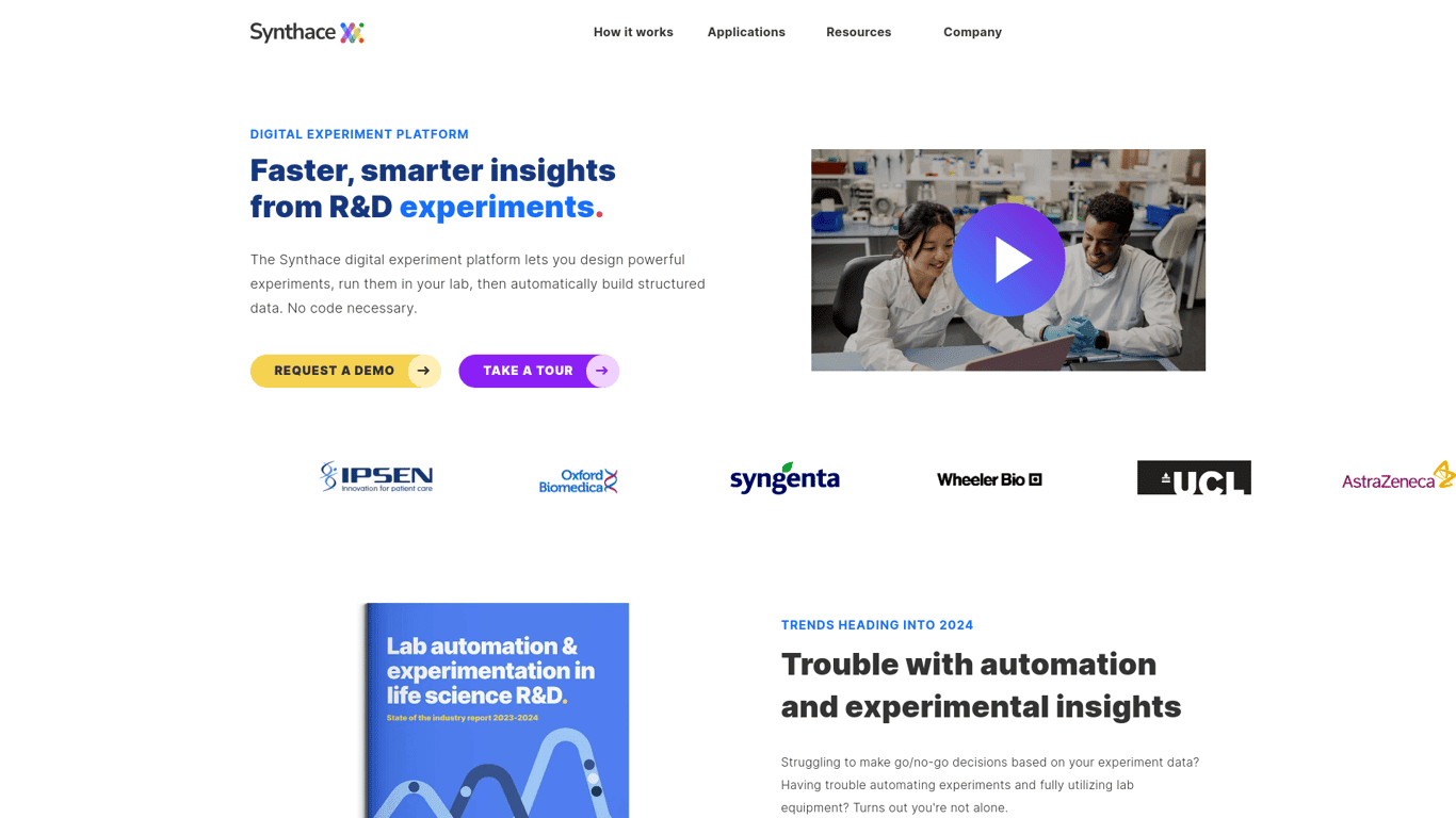 Synthace screenshot