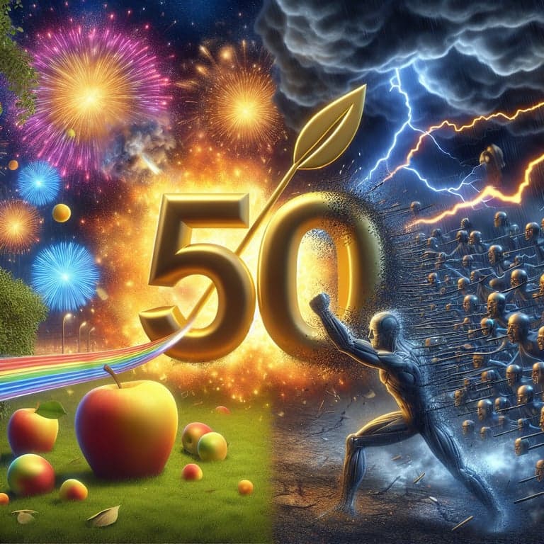 Banner for Apple at 50: Celebrating a Legacy, Battling AI Setbacks