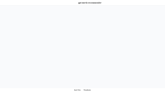 Thumbnail image for GPT Movie Recommender