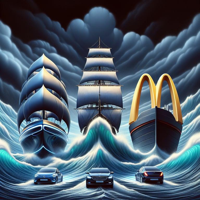 Banner for Tesla, GM, and McDonald's: Navigating the Waves of Market Challenges!