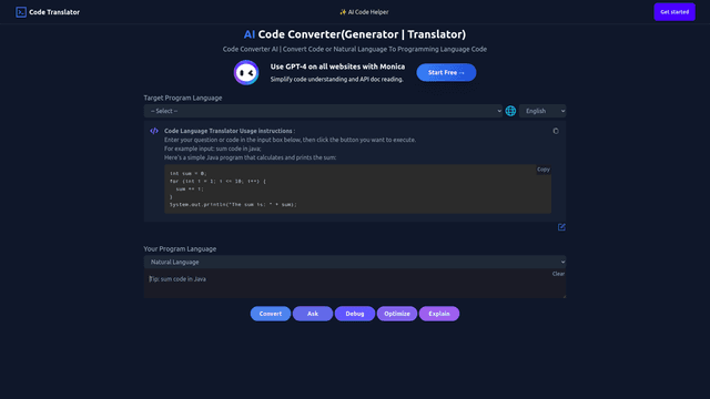 Thumbnail image for AI Code Converter