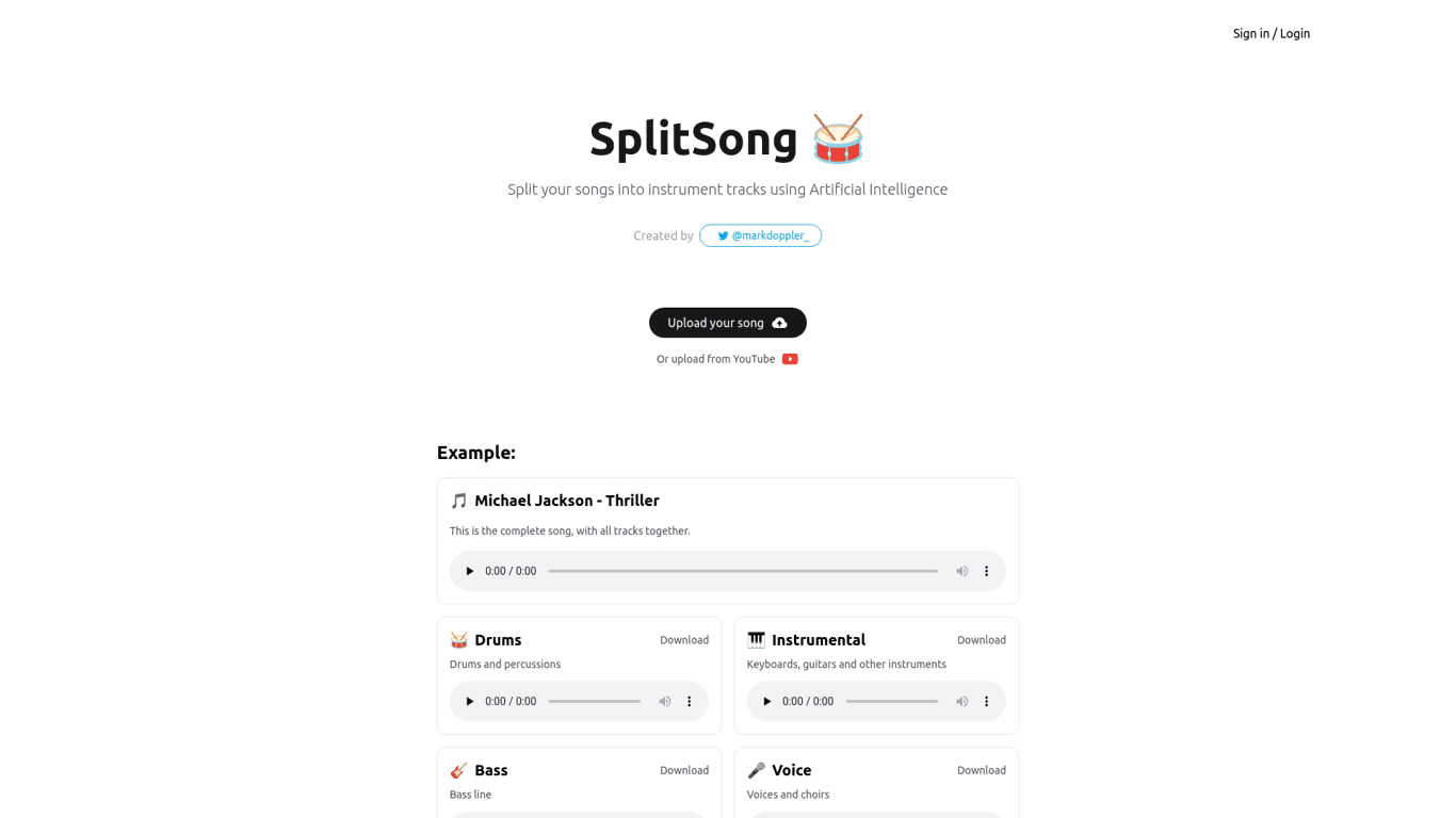SplitSong screenshot