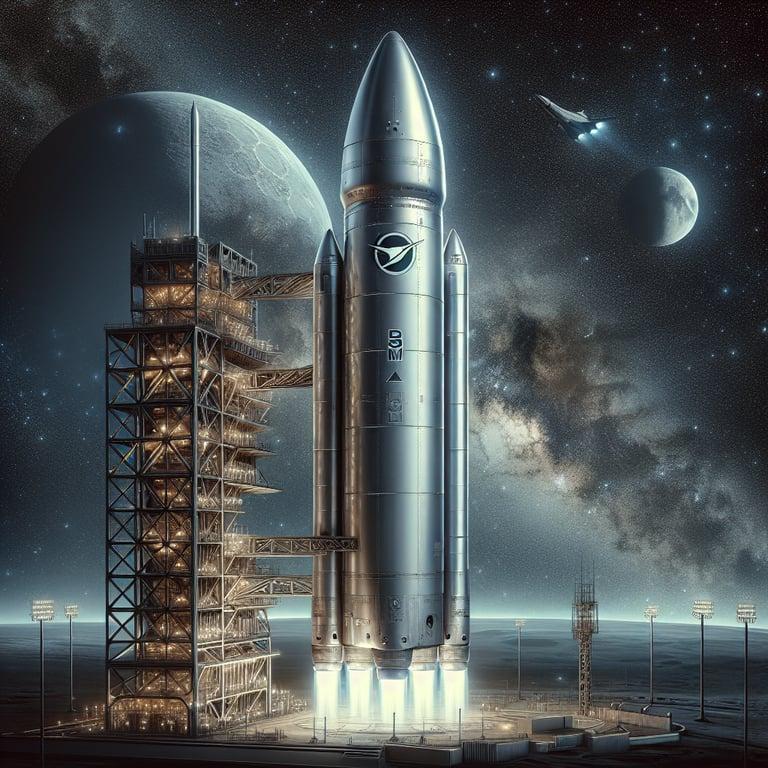 Banner for NASA's Mighty Rocket: A Fuel Tank Fit for a Moon Trek!