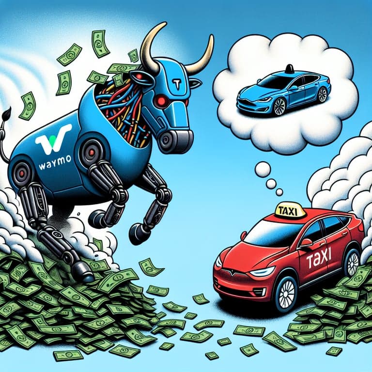 Banner for Waymo's $16 Billion Boost: A Red Alert for Tesla's Robotaxi Dreams?