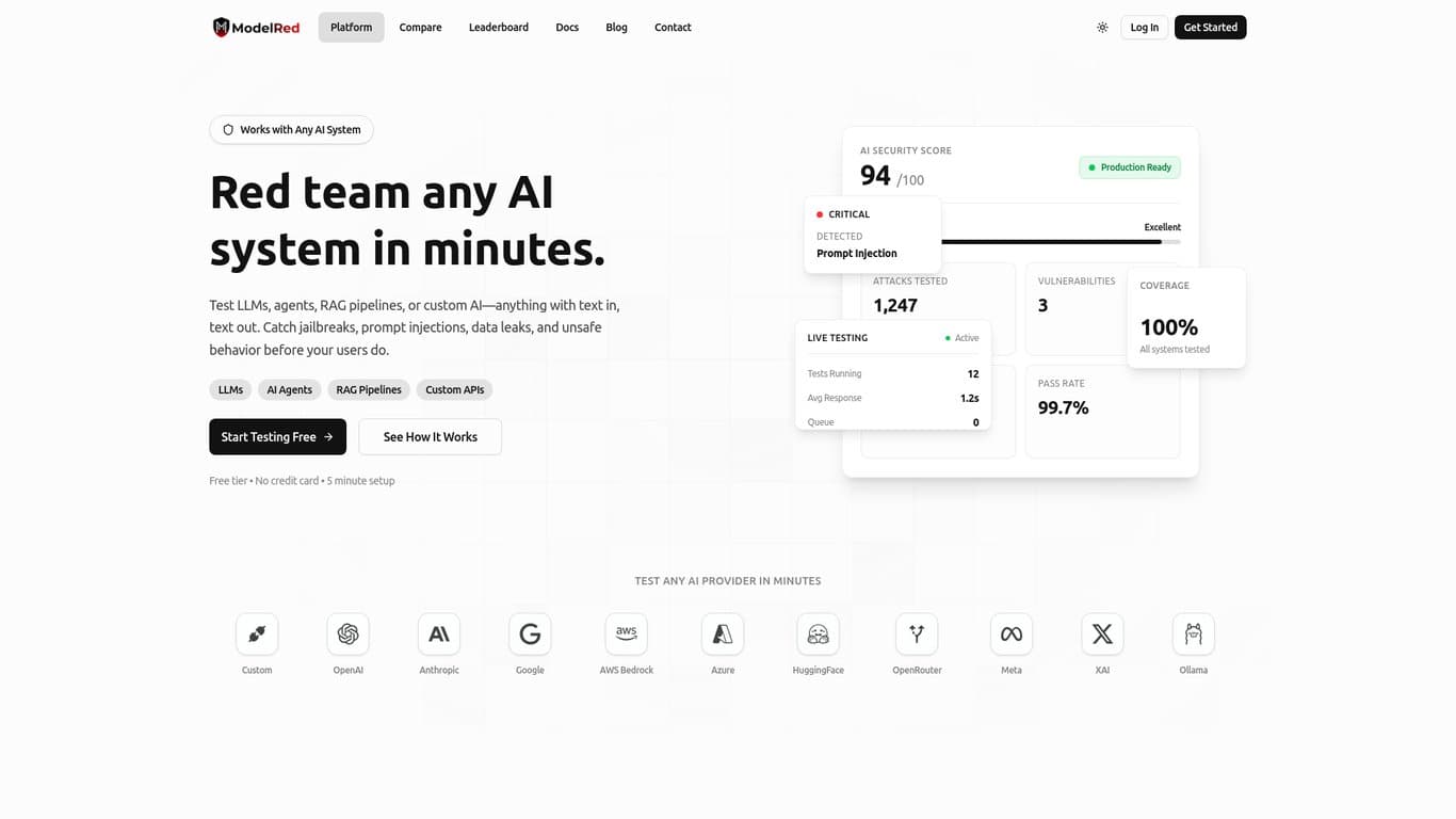 ModelRed screenshot