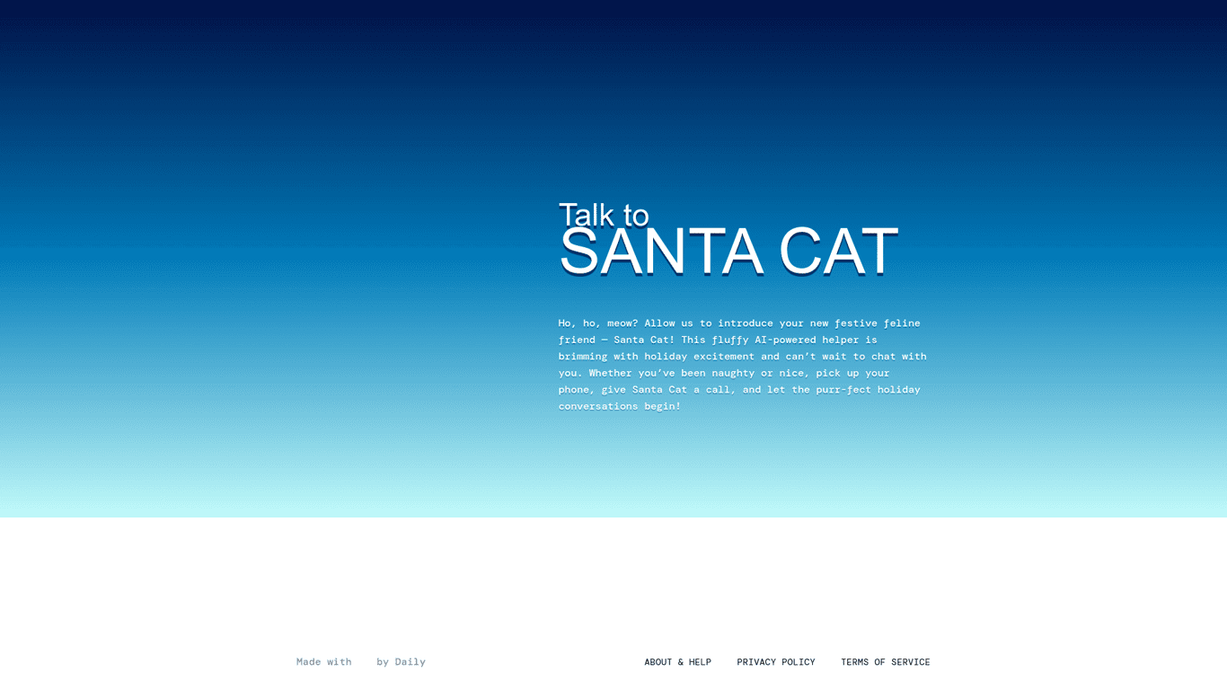 Talk to Santa Cat screenshot