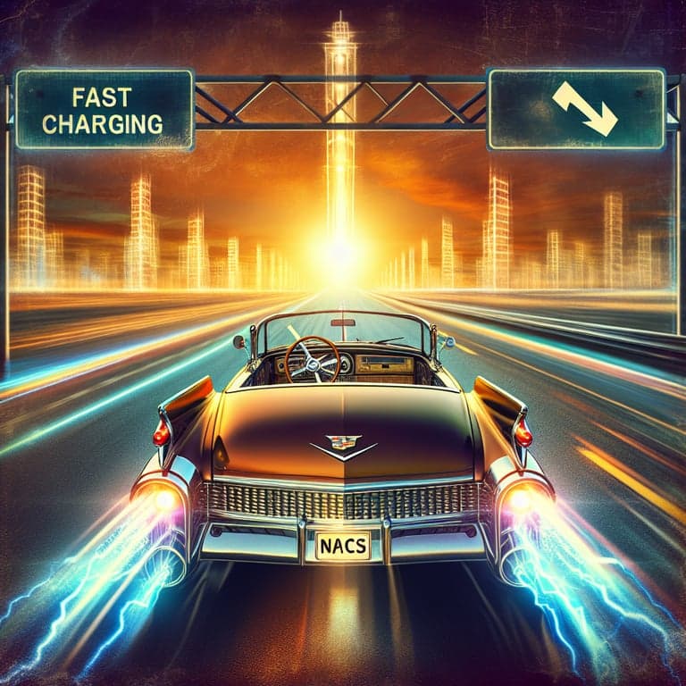 Banner for Cadillac Drives Into the Tesla Supercharging Fast Lane with NACS Adoption