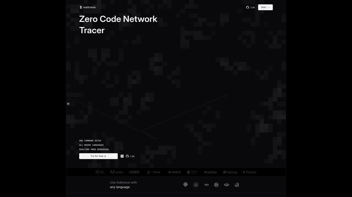 Subtrace screenshot