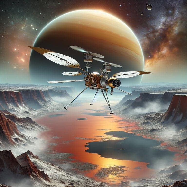 Banner for NASA's Dragonfly Lander: Exploring Titan's Extraterrestrial Wonders