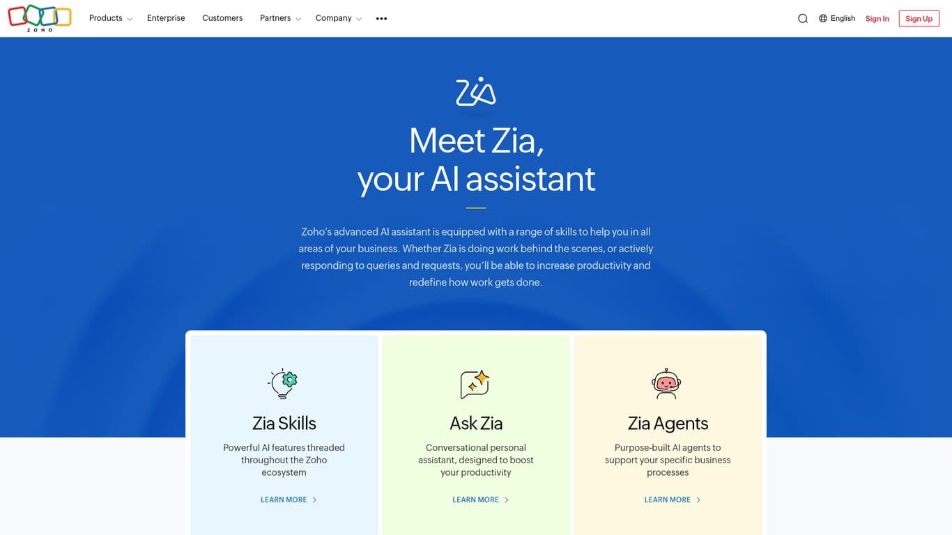 Zia screenshot