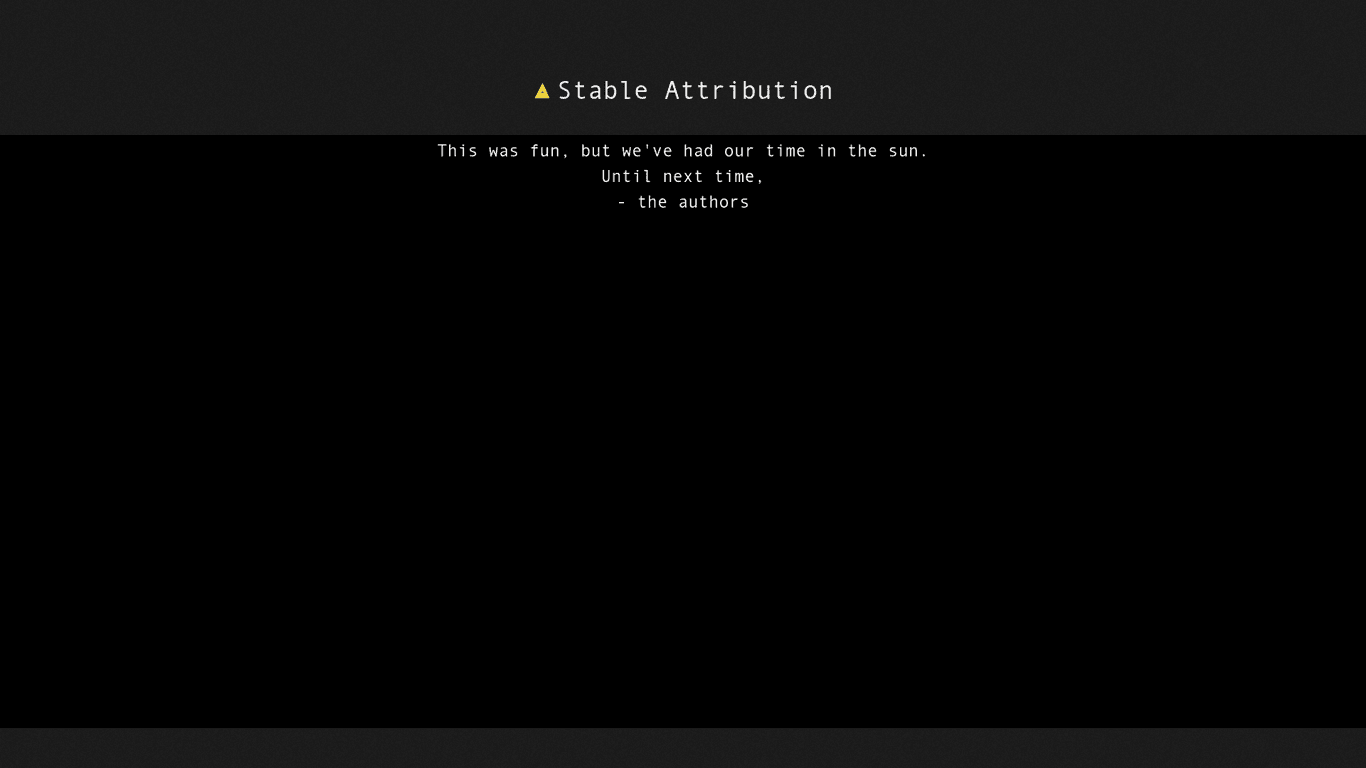 Stable Attribution screenshot