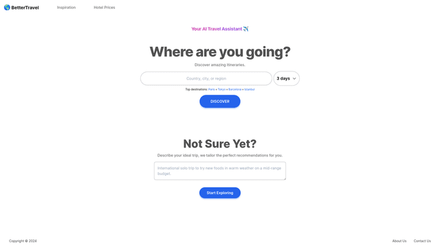 Thumbnail image for BetterTravel.AI
