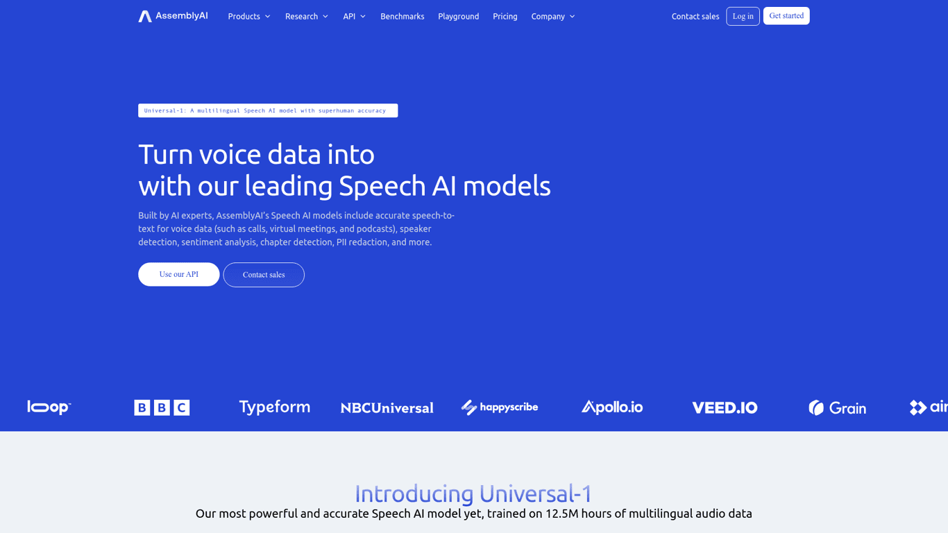 AssemblyAI screenshot
