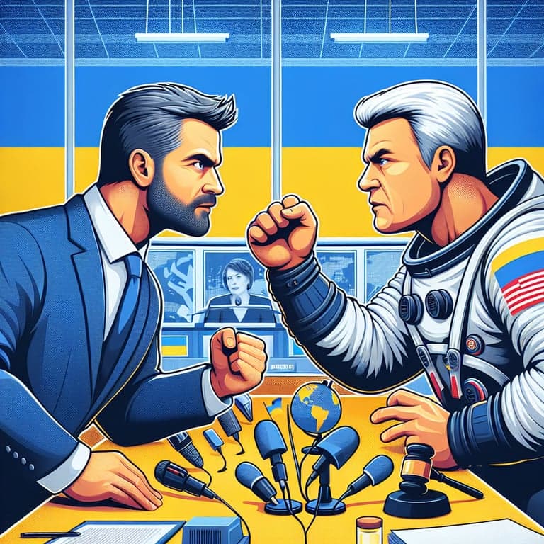 Banner for Elon Musk and Senator Mark Kelly Engage in Heated Debate Over Ukraine Support