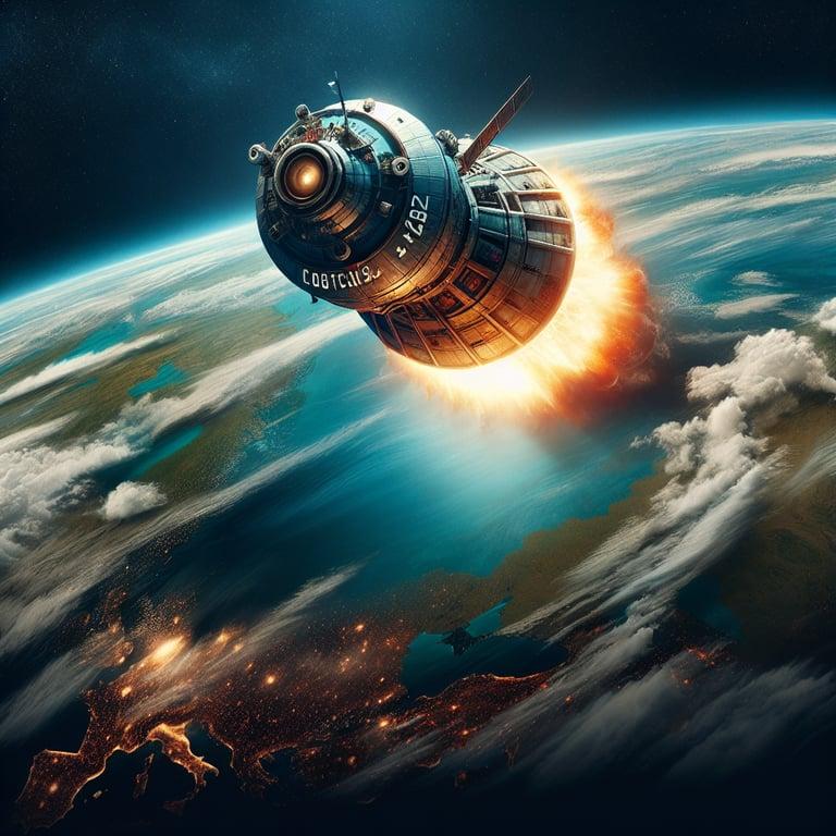 Banner for Soviet Spacecraft Cosmos 482 Prepares for Dramatic Earth Re-Entry