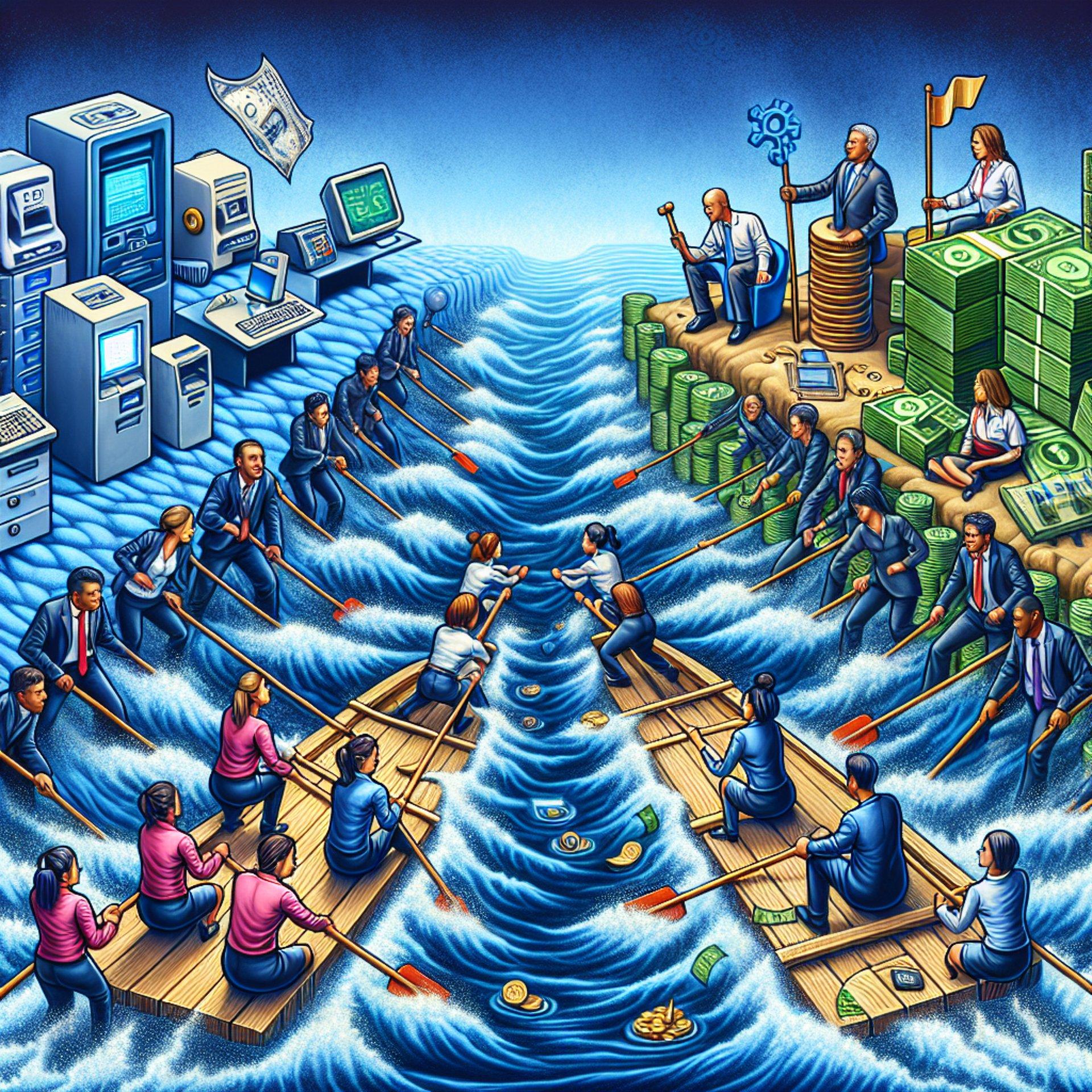 Banner for Banking Tech Tug-of-War: Juniors Drowning While Directors Drift