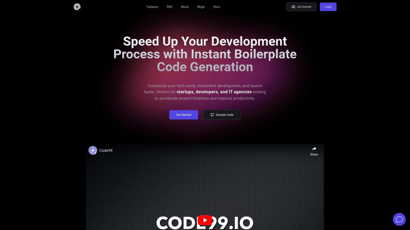 Code99 screenshot