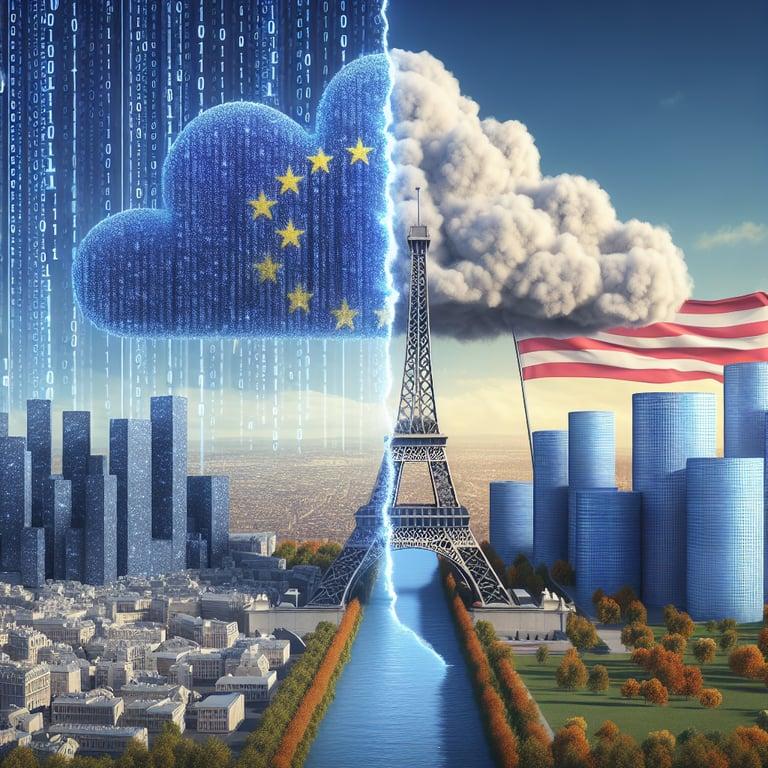 Banner for Paris AI Summit Reveals Growing Divide Between US and EU on AI Regulations