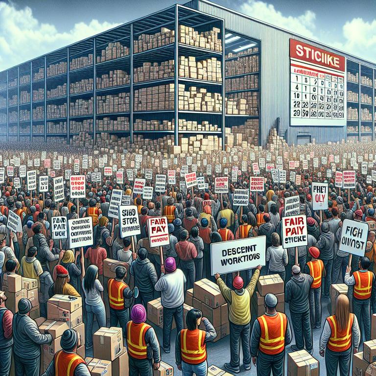 Banner for Amazon Warehouse Workers Strike: A Labor Showdown Just Before the Holidays