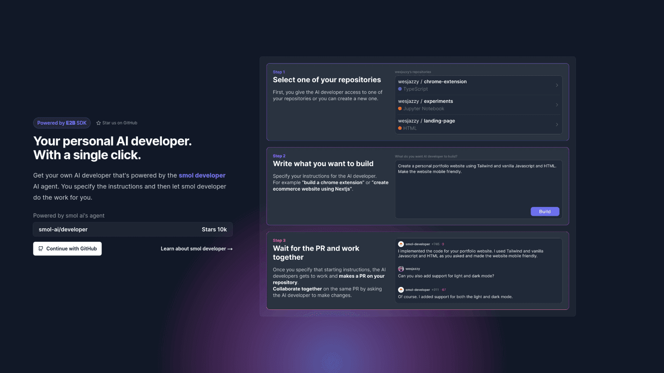 Smol Developer screenshot