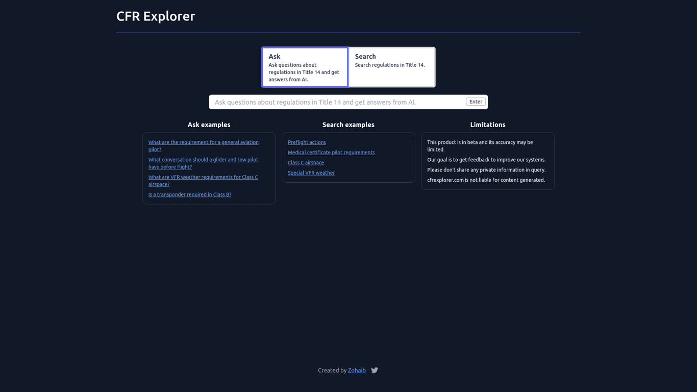 CFR Explorer screenshot