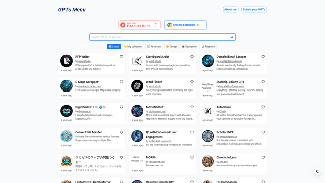 Thumbnail image for GPTs Menu
