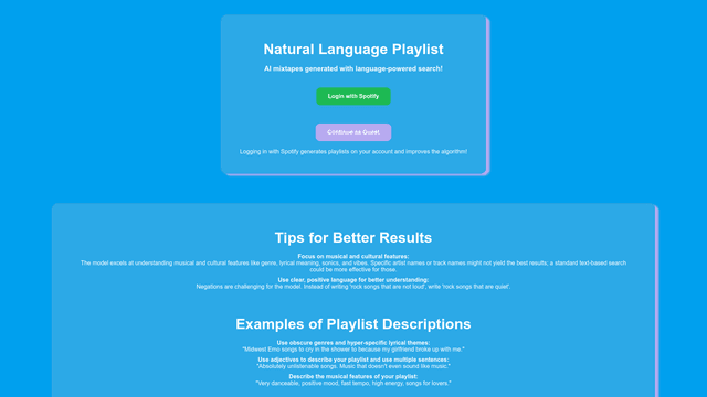 Thumbnail image for Natural Language Playlist