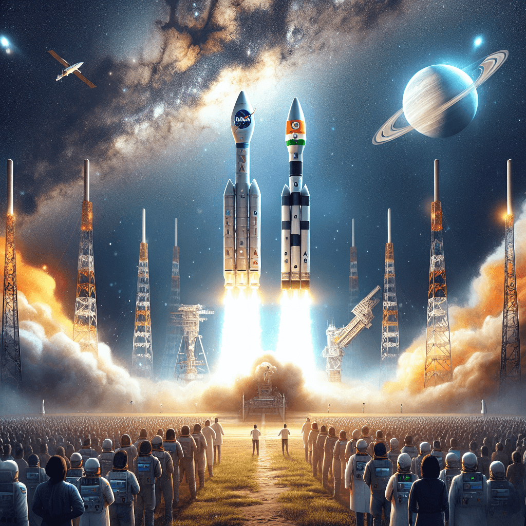 Banner for NASA and ISRO: A Stellar Collaboration for Groundbreaking Satellite Launch!