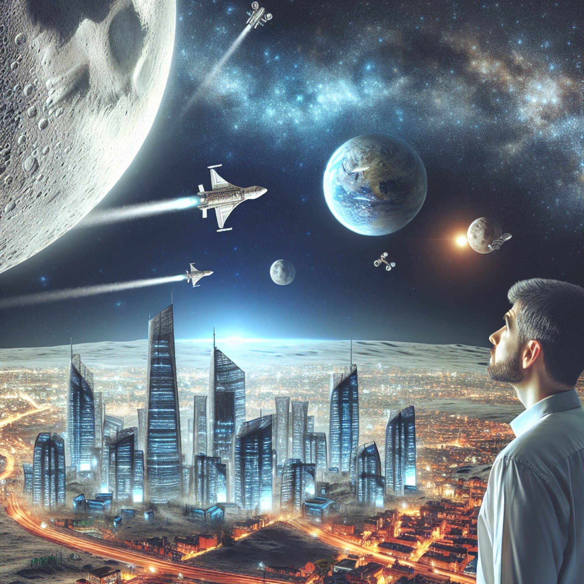 Banner for Elon Musk Sets Sights on Moon City: A Celestial Pivot for SpaceX