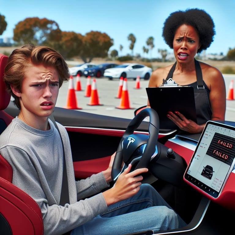 Banner for Teen Flunks Driver's Test with Tesla Due to Misunderstood Tech!