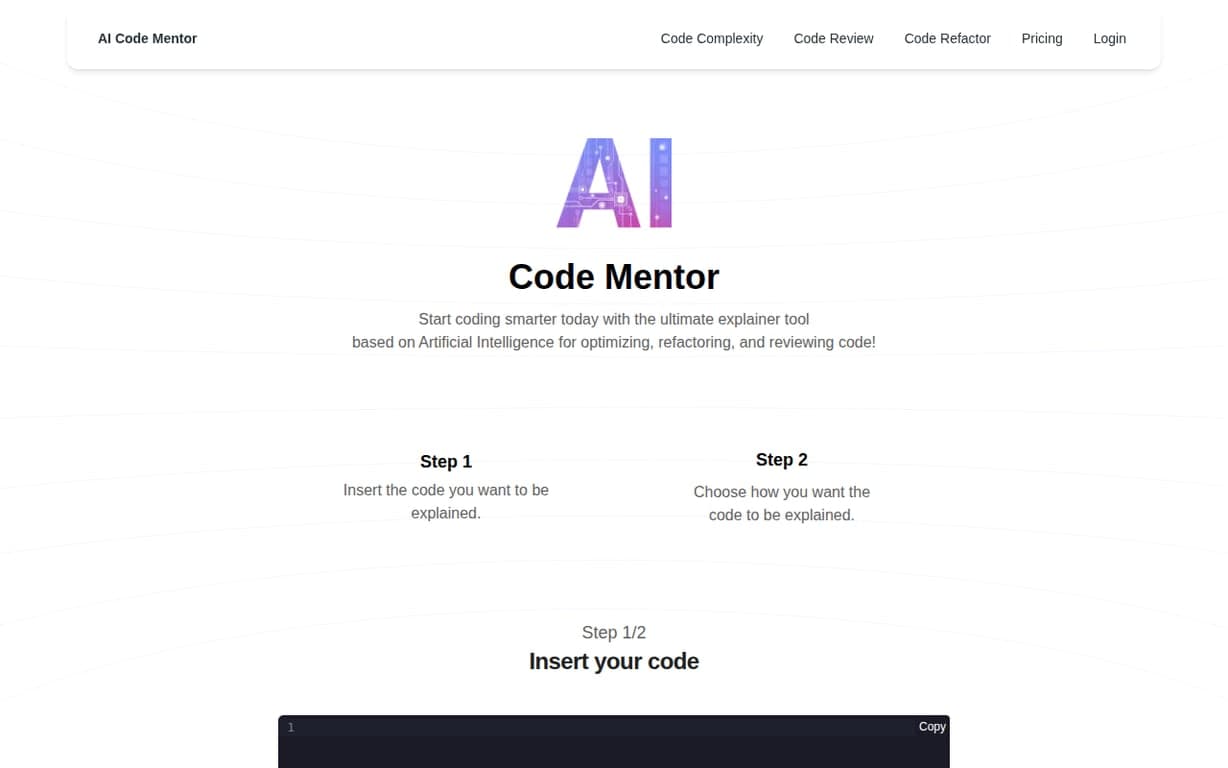 AI Code Mentor screenshot