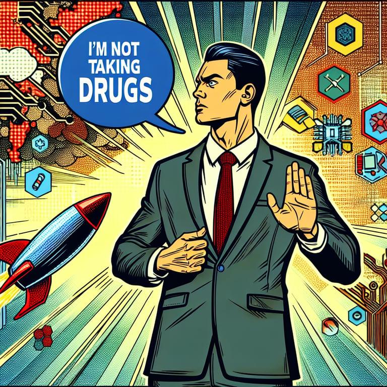 Banner for Elon Musk Denies Drug Abuse Allegations: 'I'm Not Taking Drugs'
