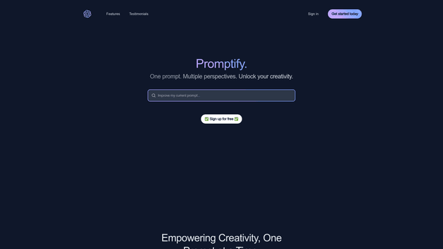 Thumbnail image for Promptify Editor