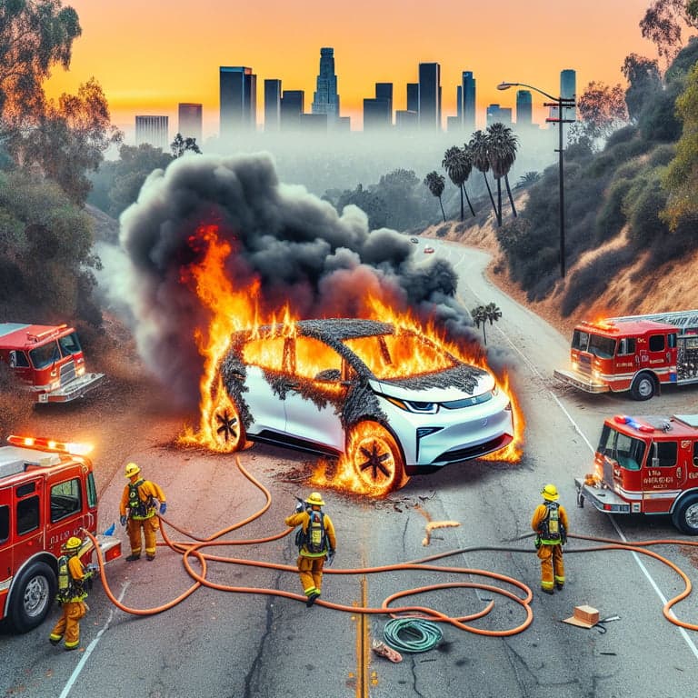 LA on Fire: How Burning Teslas Are Complicating Wildfire Cleanup