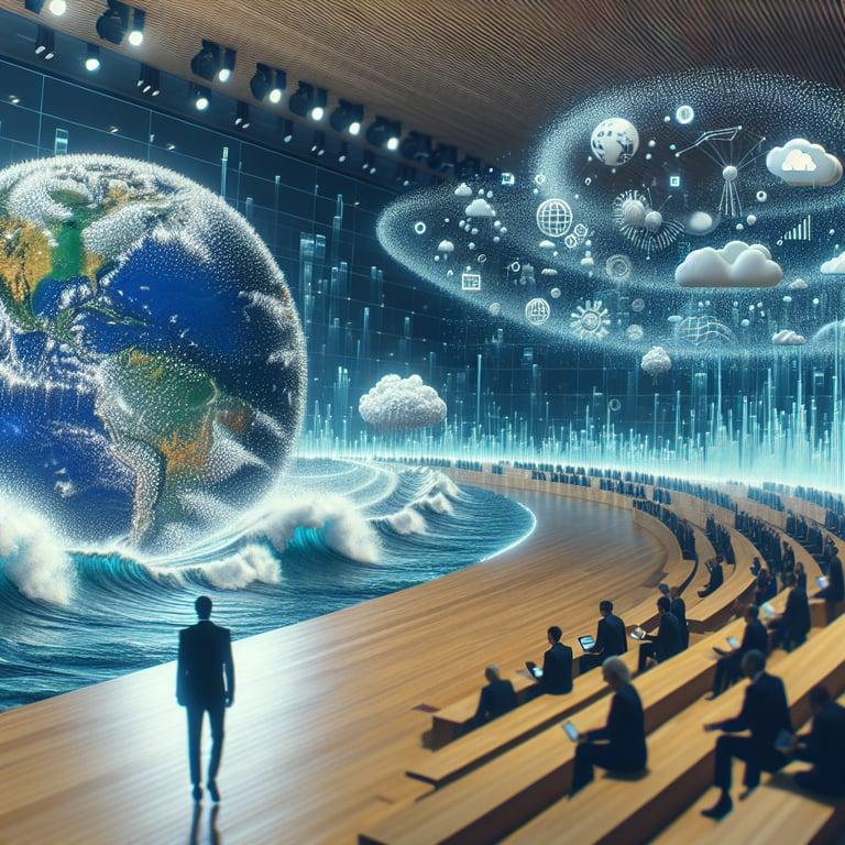 Banner for Refik Anadol's AI 'Databody' Art on Climate Change Makes Waves at World Economic Forum