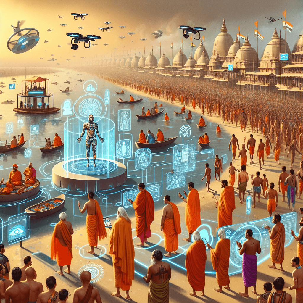 Banner for Maha Kumbh 2025 Leverages AI for Unprecedented Security & Pilgrim Experience