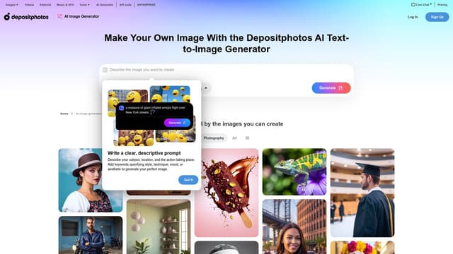 Thumbnail image for AI Image Generator by DepositPhotos
