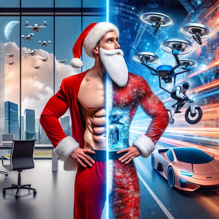 Banner for Elon Musk Dons Santa Suit for Viral 'How It Started vs. How It's Going' Meme!