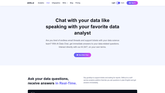 Thumbnail image for AI copilot for Your Data Analytics | skills.ai