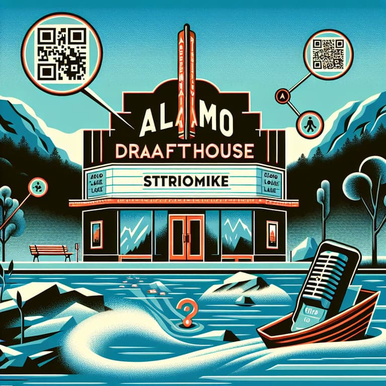 Banner for Alamo Drafthouse Strike: QR Code Revolt Shakes Up Sloans Lake Location