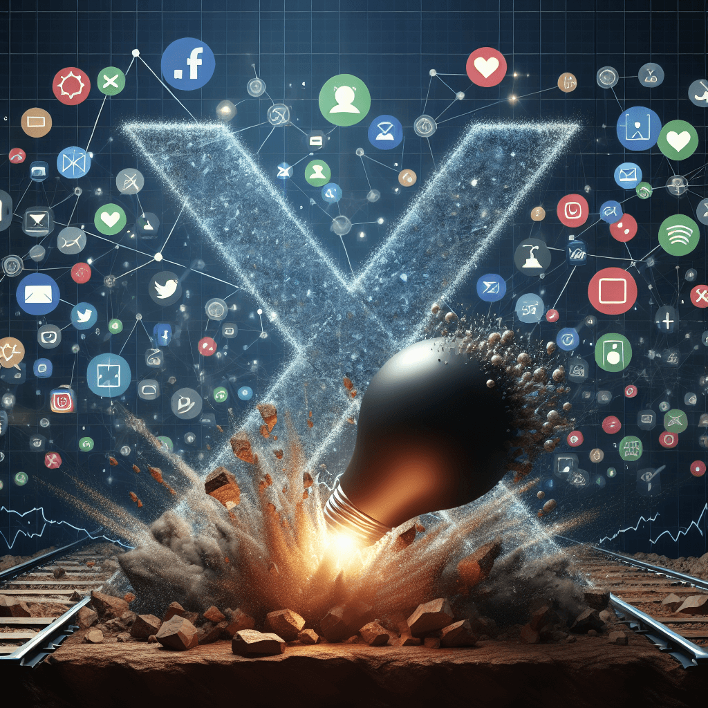 Banner for Elon Musk's 'X' Hits a Software Bump - Social Media Goes Silent