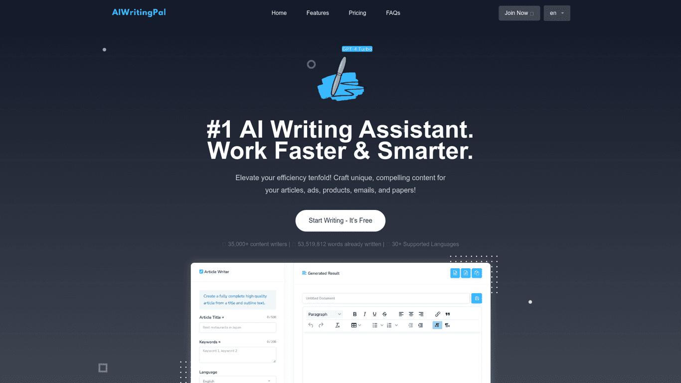 AIWritingPal screenshot