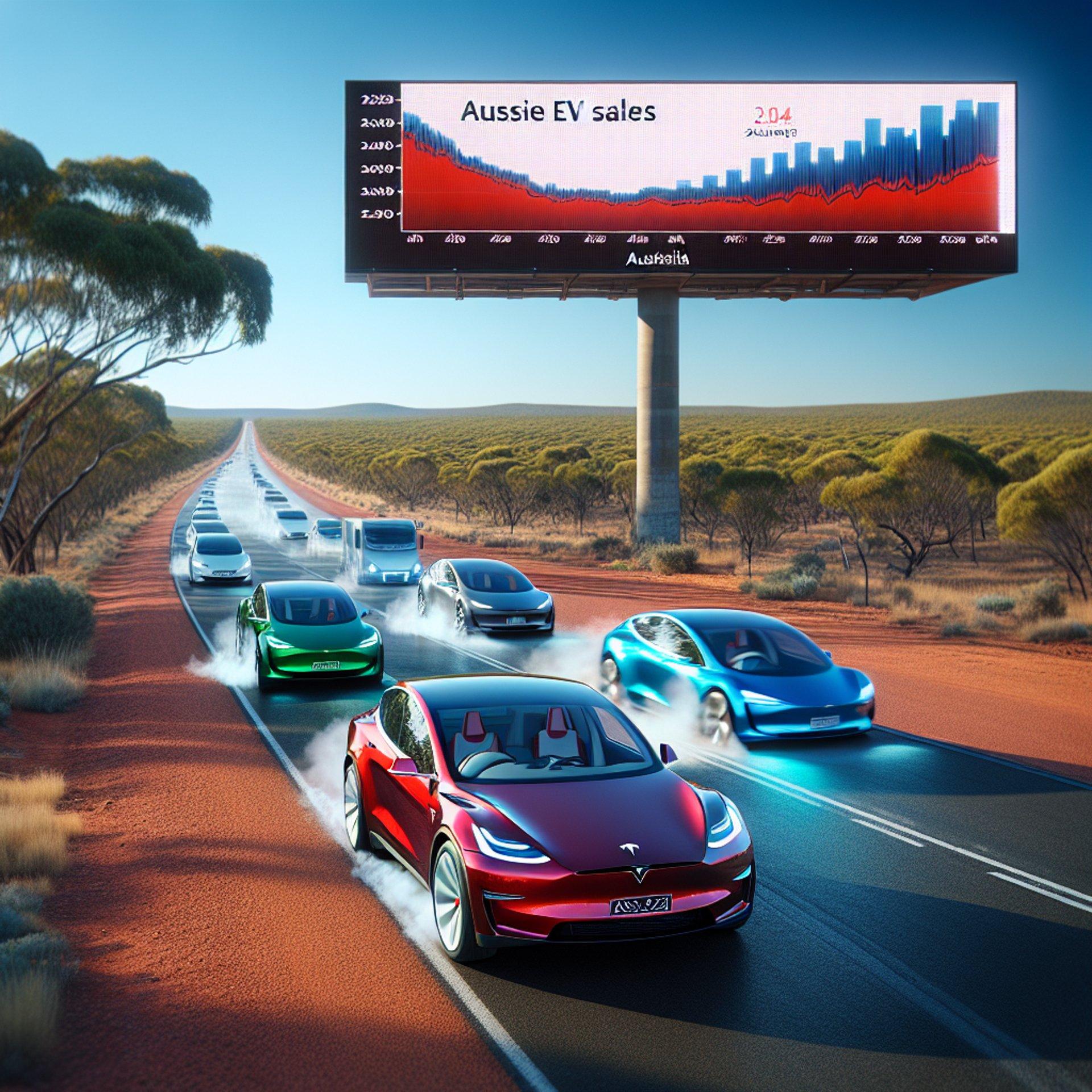 Banner for Aussie EV Sales Take a Hit in 2024: Tesla Loses Ground to New Rivals