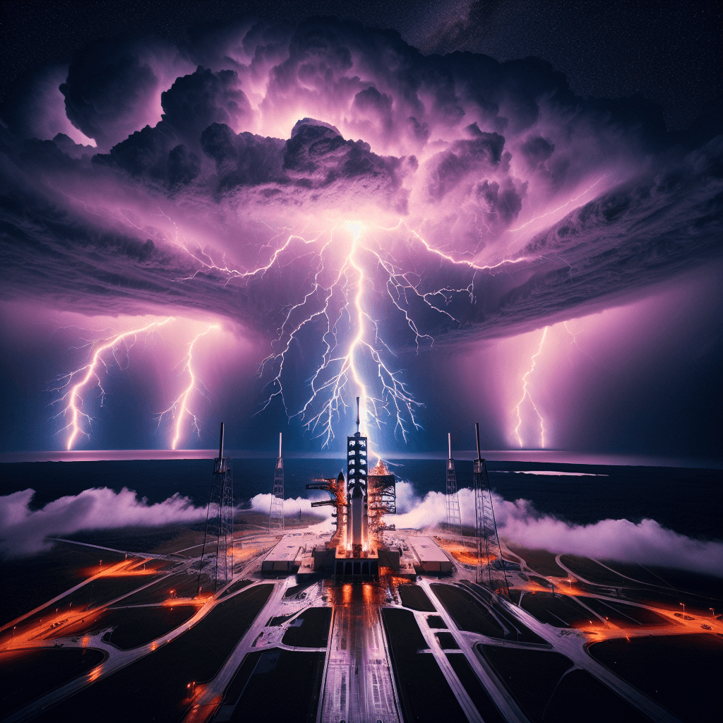 Banner for Stunning Lightning Strike Caught on Camera at NASA's Historic Launch Complex 39B!