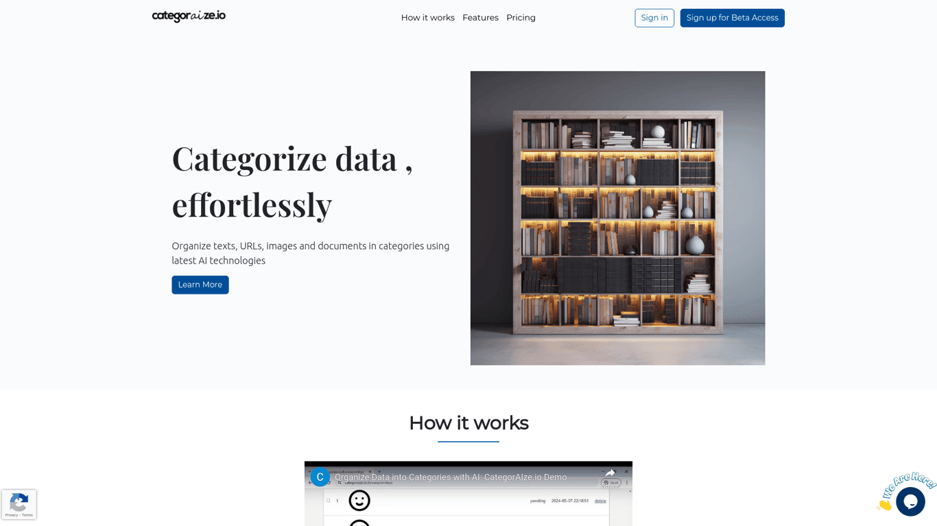CategorAIze.io screenshot