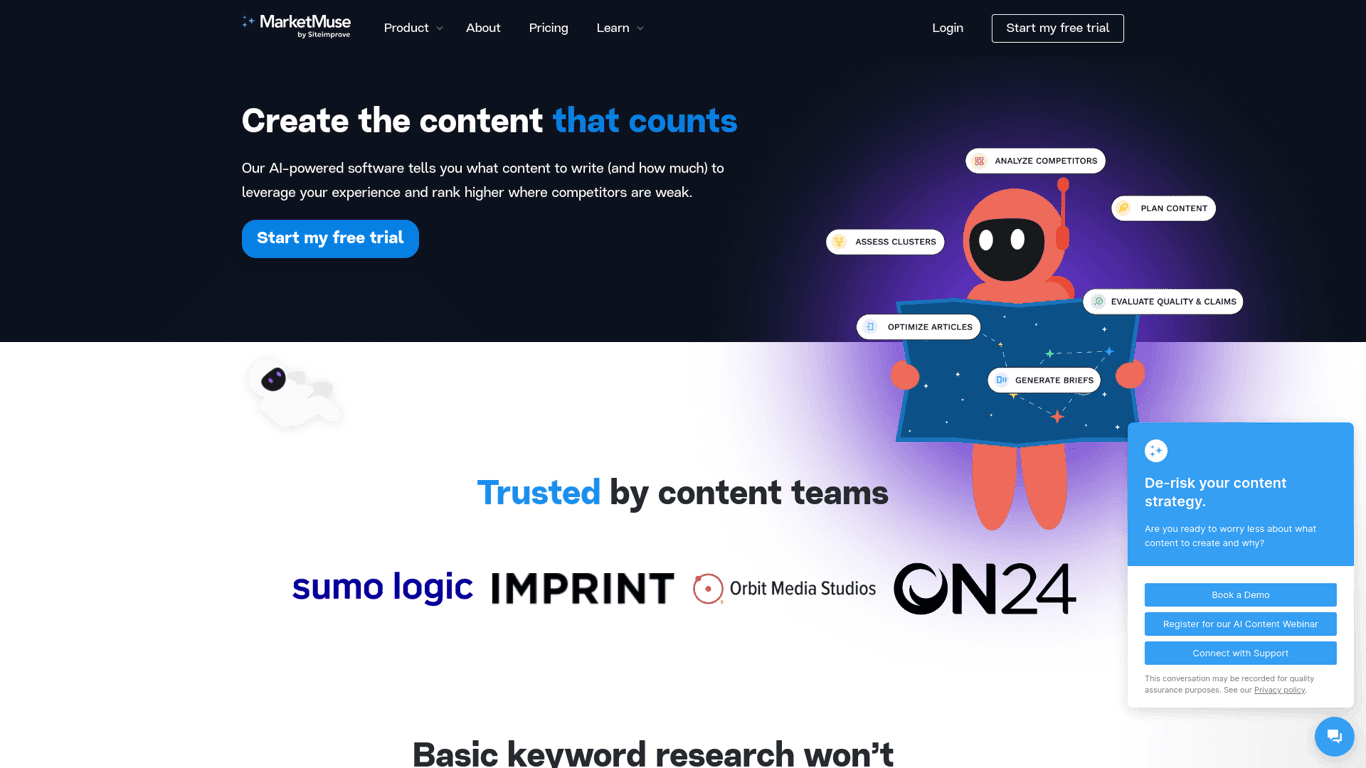 MarketMuse screenshot